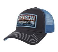 Stetson Cappellino American Heritage Since 1865 Uomo - Trucker cap Berretto Baseball Mesh Snapback, con Visiera, Visiera Primavera/Estate Estate - Taglia Unica Blu Scuro