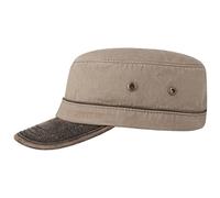 Stetson Cappellino Katonah Cotton Army Donna/Uomo - Berretto cap Militare Fibbia in Metallo, con Visiera Estate/Inverno Estate - XL (60-61 cm) Marrone Chiaro
