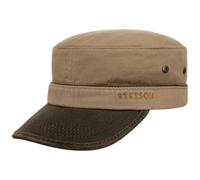 Stetson Cappellino Katonah Cotton Army Donna/Uomo - Berretto cap Militare Fibbia in Metallo, con Visiera Estate/Inverno Estate - M (56-57 cm) Marrone Chiaro