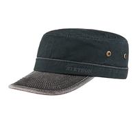 Stetson Cappellino Katonah Cotton Army Donna/Uomo - Berretto cap Militare Fibbia in Metallo, con Visiera Estate/Inverno Estate - L (58-59 cm) Blu Scuro