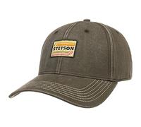 Stetson Cappellino Lenloy Cotton Uomo - cap Berretto Baseball Curved Brim Fibbia in Metallo, con Visiera, Fodera Inverno Autunno Estate Primavera Estate/Inverno - Taglia Unica Marrone-Grigio