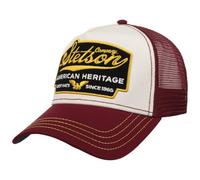 Stetson Cappellino Trucker American Heritage Uomo - Mesh cap Berretto Baseball Snapback Snapback, con Visiera Estate/Inverno - Taglia Unica Rosso Bordeaux