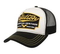 Stetson Cappellino Trucker American Heritage Uomo - Mesh cap Berretto Baseball Snapback Snapback, con Visiera Estate/Inverno - Taglia Unica Nero