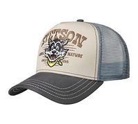 Stetson Cappellino Trucker Animal Nature Uomo - Mesh cap Berretto Baseball Snapback Snapback, con Visiera, Visiera Estate/Inverno - Taglia Unica Grigio-Beige