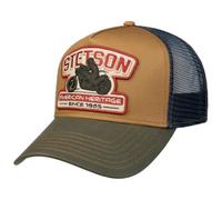 Stetson Cappellino Trucker Biker Uomo - cap Berretto Baseball Mesh Snapback, con Visiera, Visiera Primavera/Estate - Taglia Unica Blu