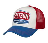 Stetson Cappellino Trucker Highway Donna/Uomo - Mesh cap Berretto Baseball Snapback Snapback, con Visiera Estate/Inverno - Taglia Unica Blu-Rosso
