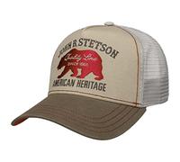 Stetson Cappellino Trucker JBS-Bear Uomo - Mesh cap Berretto Baseball Snapback Snapback, con Visiera Estate/Inverno - Taglia Unica Beige