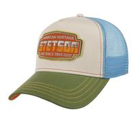 Stetson Cappellino Trucker Lightning Uomo - cap Berretto Baseball Mesh Snapback, con Visiera, Fodera, Fodera Estate/Inverno Primavera Estate Autunno Inverno - Taglia Unica Verde-Blu