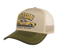 Stetson Cappellino Trucker Muscle Car Heritage Uomo - cap Berretto Baseball Mesh Snapback, con Visiera Estate/Inverno Primavera Estate Autunno Inverno - Taglia Unica Beige-Verde