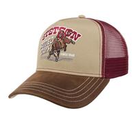 Stetson Cappellino Trucker Rodeo Days Uomo - cap Berretto Baseball Mesh Snapback, con Visiera, Visiera Estate/Inverno Primavera Estate Autunno Inverno - Taglia Unica Beige-Rosso