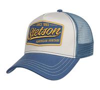 Stetson Cappellino Trucker Since 1865 Vintage Donna/Uomo - cap Berretto Baseball Mesh Snapback, con Visiera, Visiera Primavera/Estate Estate - Taglia Unica Small Blu