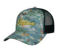 Stetson Cappellino Trucker Surf Island Uomo - Curved Brim cap Berretto Baseball Snapback, con Visiera, Fodera Estate Primavera/Estate - Taglia Unica Verde-Blu