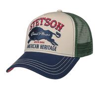 Stetson Cappellino Trucker The Plains Donna/Uomo - Berretto Baseball cap Curved Brim Snapback, con Visiera, Visiera Estate/Inverno - Taglia Unica Verde