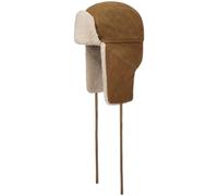 Stetson Cappello Aviatore Calf Split Lapeer Uomo - Berretto in Pelle da con paraorecchie, Fodera, sottogola, sottogola Autunno/Inverno Inverno - L (58-59 cm) Cognac