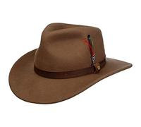 Stetson Cappello di Feltro Oklahoma Western Uomo - Outdoor Rodeo con Fascia in Pelle Estate/Inverno - XL (60-61 cm) Marrone