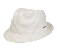 Stetson Cappello di Paglia Dawson Toyo Trilby Donna/Uomo - Estivo da Sole Estate Primavera/Estate - M (56-57 cm) Bianco