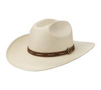 Stetson Cappello di Paglia Edcouch Western Toyo Uomo - da Sole Cowboy Estivo con Fascia in Pelle Estate Primavera/Estate - XXL (62-63 cm) Natura