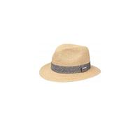 Stetson Cappello di Paglia Nark Toyo Donna/Uomo - Estivo Cappelli da Spiaggia Sole con Nastro in Grosgrain Estate Primavera/Estate - S (54-55 cm) Beige-mélange