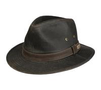 Stetson Cappello di Tessuto Sri Lanka Traveller Uomo - in Cotone con Fascia Pelle, Pelle Estate/Inverno Estate Inverno - XL (60-61 cm) Marrone Scuro