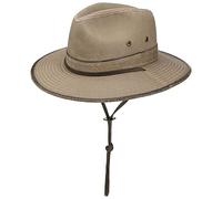 Stetson Cappello in Cotone Tarnell Traveller Donna/Uomo - di Tessuto Estivo da Uomo con Fodera, sottogola Estate Estate/Inverno - XL (60-61 cm) Beige