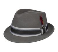 Stetson Cappello in Lana Lancover Trilby Uomo - di Feltro con Fodera, Fodera Inverno Autunno/Inverno - XL (60-61 cm) Grigio