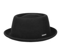 Stetson Cappello in Lana Uni Pork Pie Donna/Uomo - di Feltro con Fodera Inverno Estate/Inverno - L (58-59 cm) Nero