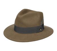 Stetson Cappello in Lana Vencaster Traveller Donna/Uomo - Outdoor di Feltro da Pioggia con Nastro Grosgrain Inverno Estate/Inverno - XL (60-61 cm) Marrone