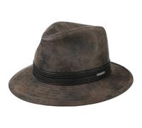 Stetson Cappello in Pelle Jacky Pigskin Uomo - da con Fodera Autunno Estate Primavera Inverno Estate/Inverno - L (58-59 cm) Marrone