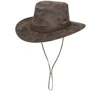 Stetson Cappello in Pelle Pigskin Western Uomo - Traveller con Fodera, Fascia Inverno Autunno/Inverno - XL (60-61 cm) Marrone
