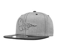 Stetson Cappello Lettering Flat Brim Uomo - Snapback cap Berretto Baseball Snapback, con Visiera, Fodera Estate Primavera/Estate - Taglia Unica Grigio