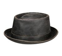 Stetson Cappello Pork Pie Odenton da Donna/Uomo - Porkpie in Cotone - Fedora Impermeabile e con Protezione dal Sole - Estate/Inverno - Marrone XL (60-61 cm)