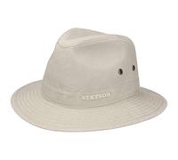 Stetson Cappello Traveller Organic Cotton - in Tessuto di Cotone Biologico - con Filtro UV 40+ - Cotone ecosostenibile - Cappello da Sole Primavera/Estate Beige Chiaro L (58-59 cm)