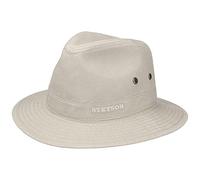 Stetson Cappello Traveller Organic Cotton - in Tessuto di Cotone Biologico - con Filtro UV 40+ - Cotone ecosostenibile - Cappello da Sole Primavera/Estate Beige Chiaro XL (60-61 cm)
