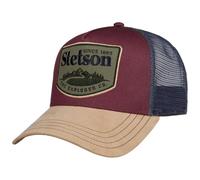 Stetson Cappello Trucker The Explorer Co. Donna/Uomo - Baseball Mesh Snapback, con Visiere, Visiere Primavera Ete Autunno Inverno, bordeaux, Taglia unica