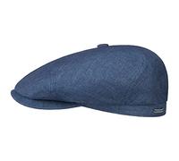 Stetson Coppola 6 Panel Just Linen Uomo - Made in The EU Berretto Estivo Lino con Visiera, Fodera Estate Primavera/Estate - 58 cm Blu