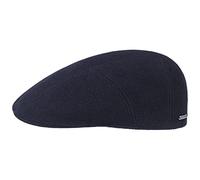 Stetson Coppola con Cachemire Reid Wool Uomo - Made in The EU Cappellino Lana Cappello Piatto Visiera, Fodera, Fodera Inverno Autunno/Inverno - M (56-57 cm) Blu