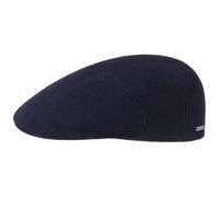 Stetson Coppola con Cachemire Reid Wool Uomo - Made in The EU Cappellino Lana Cappello Piatto Visiera, Fodera, Fodera Inverno Autunno/Inverno - S (54-55 cm) Blu