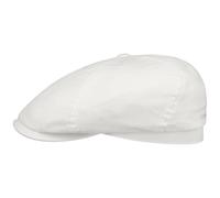 Stetson Cappello Piatto Coppola Cotton Twill Unisex con Visiera Primavera/Estate L (58-59) Bianco