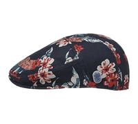 Stetson Coppola Flowlin Donna/Uomo - Cappello Piatto Berretto in Lino con Visiera, Fodera Estate Primavera/Estate - M (56-57 cm) Blu