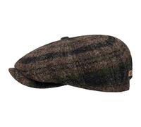 Stetson Coppola Hatteras Beeswax Shetland Wool Uomo - Cappellino in Lana Berretto Newsboy con Visiera, Fodera Inverno Autunno/Inverno - M (56-57 cm) Marrone-Blu