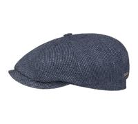 Stetson Coppola Hatteras Brinkley Uomo - Made in The EU Berretto Newsboy con Visiera, Fodera Estate Primavera/Estate - 59 cm Blu-mélange