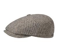 Stetson Coppola Hatteras Herringbone Wool Uomo - Made in The EU Cappellino Lana Berretto Newsboy con Visiera, Fodera Inverno Autunno/Inverno
