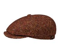 Stetson Coppola Hatteras Wool Colour Neps Uomo - Cappellino da Berretto Piatto con Visiera, Fodera Inverno Autunno/Inverno - 59 cm ruggine-Beige
