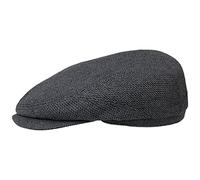 Stetson Coppola in Seta Belfast Silk Donna/Uomo - Made The EU Cappello Piatto con Visiera, Fodera Estate Estate/Inverno - 59 cm Grigio-Nero