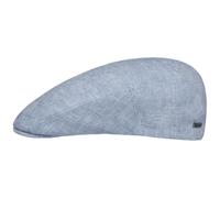 Stetson Coppola Just Linen Donna/Uomo - Made in The EU Berretto Estivo Lino Cappello Piatto con Visiera, Fodera Estate Primavera/Estate - 59 cm Azzurro