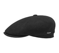 Stetson Coppola Reid 6 Panel Uomo - Cappellino in Lana Cappello Piatto con Visiera, Fodera, Fodera Inverno Autunno/Inverno - 59 cm Nero