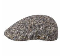Stetson Coppola Texas Donegal Wool Uomo - Made in The EU Cappellino Lana Cappello Piatto con Visiera, Fodera Inverno Autunno/Inverno - M (56-57 cm) Blu Scuro-mélange