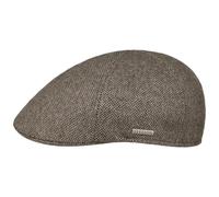 Stetson Coppola Texas Fine Herringbone Uomo - Made in The EU Cappello Piatto con Visiera, Fodera, Fodera Autunno/Inverno - 59 cm Beige