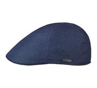 Stetson Coppola Texas Just Linen Donna/Uomo - Made in The EU Berretto Estivo Lino Cappello Piatto con Visiera, Fodera Estate Primavera/Estate - XXL (62-63 cm) Blu