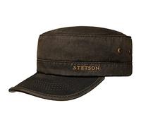 Stetson Datto Berretto Militare Inverno - Cappello Inverno Uomo - Berretto Cotone - Filtro UV 40+ - Idrorepellente - Berretto Foderato - Cappello Autunno/Inverno Marrone M (56-57 cm)